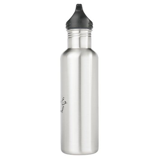 Mooie chique kalligrafie noemt bruiloften waterfles  (Rechts)