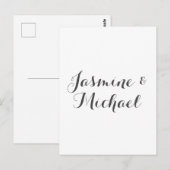 Mooie chique kalligrafie paar namen briefkaart (Voorkant / Achterkant)