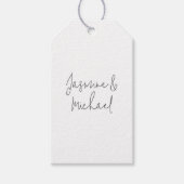 Mooie chique kalligrafie paar namen cadeaulabel (Voorkant)