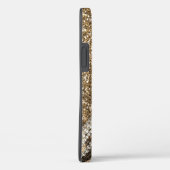 Mooie chique meisje luipaard print gouden glitter Case-Mate iPhone case (Achterkant / Rechts)