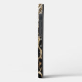 Mooie chique meisje luipaard print gouden glitter Case-Mate iPhone case (Achterkant / Links)