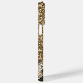 Mooie chique meisje luipaard print gouden glitter Case-Mate iPhone case (Achterkant / Rechts)