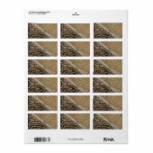 Mooie chique meisje luipaard print gouden glitter etiket (Full Sheet)