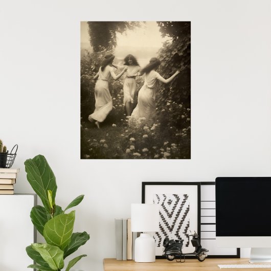 Mooie chique  meisjes poster (Thuiskantoor)