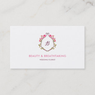 Mooie chique Rozen Crest Lijst Monogram Visitekaartje