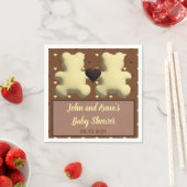 Mooie chocoladbeer Baby shower servetten (Insitu)
