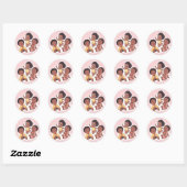 Mooie chocolade baby's ronde sticker (Vel)