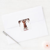 Mooie Chocolade Dasje Paashaas Snoepgoed Vierkante Sticker (Envelop)