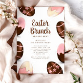 Mooie Chocolade Eieren Pasen Brunch Kaart