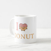 Mooie chocolade houdt van donuts. koffiemok (Voorkant links)