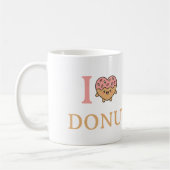 Mooie chocolade houdt van donuts. koffiemok (Links)