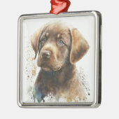 MOOIE CHOCOLADE LABRADOR RETRIEVER HOND METALEN ORNAMENT (Links)