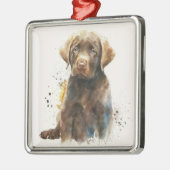 MOOIE CHOCOLADE LABRADOR RETRIEVER HOND METALEN ORNAMENT (Links)