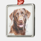 MOOIE CHOCOLADE LABRADOR RETRIEVER HOND METALEN ORNAMENT (Links)