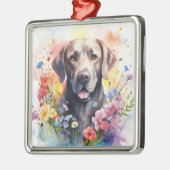 MOOIE CHOCOLADE LABRADOR RETRIEVER HOND METALEN ORNAMENT (Links)