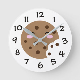 Mooie chocoladeklok met cartoon muurklok ronde klok