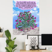 Mooie Cholla Cactus Schrift 1 Samuel 16:7 Poster (Thuiskantoor)