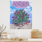 Mooie Cholla Cactus Schrift 1 Samuel 16:7 Poster (Keuken)