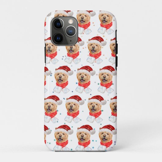 Mooie Chow Chow Hond Kerst Patroon Case-Mate iPhone Case (Achterkant)
