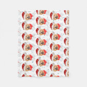 Mooie Chow Chow Hond Kerst Patroon Fleece Deken (Voorkant)