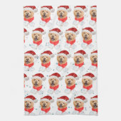 Mooie Chow Chow Hond Kerst Patroon Theedoek (Verticaal)