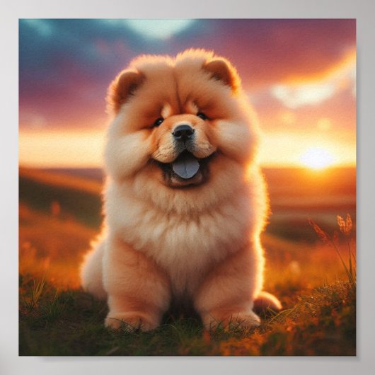mooie Chow Chow puppy Poster (Voorkant)
