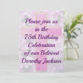 MOOIE CHRISTELIJKE 75E VERJAARDAG UITNODIGING (Staand voorkant)