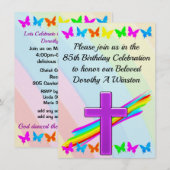 MOOIE CHRISTELIJKE 85E VERJAARDAG UITNODIGING (Voorkant / Achterkant)