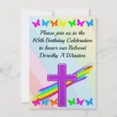 MOOIE CHRISTELIJKE 85E VERJAARDAG UITNODIGING (Voorkant)