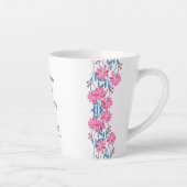 Mooie Christelijke Bijbel Verse Psalm 56:3 Bloemen Latte Mok (Rechts)