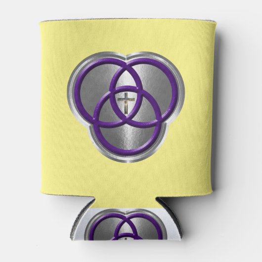 Mooie Christelijke driedecircentievers met kruis Blikjeskoeler (Voorkant)