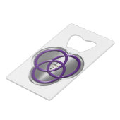 Mooie Christelijke driedecircentievers met kruis Creditkaart Flessenopener (Achterkant Gekanteld)