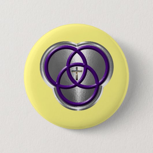 Mooie Christelijke driedecircentievers met kruis Ronde Button 5,7 Cm (Voorkant)