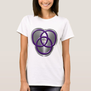 Mooie christelijke drievuldigheidsringen met kruis t-shirt