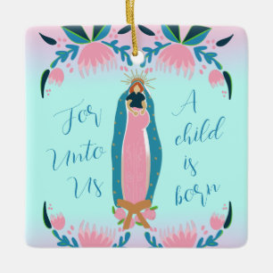 Mooie Christelijke kerstBaby Jezus Keramisch Ornament