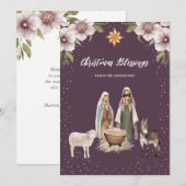 Mooie Christelijke kerstkaarten voor religieuze do Feestdagenkaart (Voorkant / Achterkant)