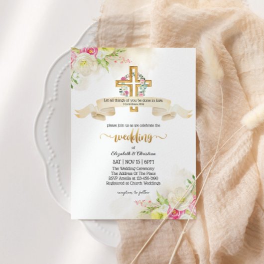 Mooie Christelijke Quote Kerk Bruiloft Kaart