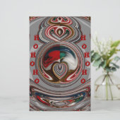 Mooie Christmas Hearts Vakantie Seizoen Kleuren Briefpapier (Staand voorkant)