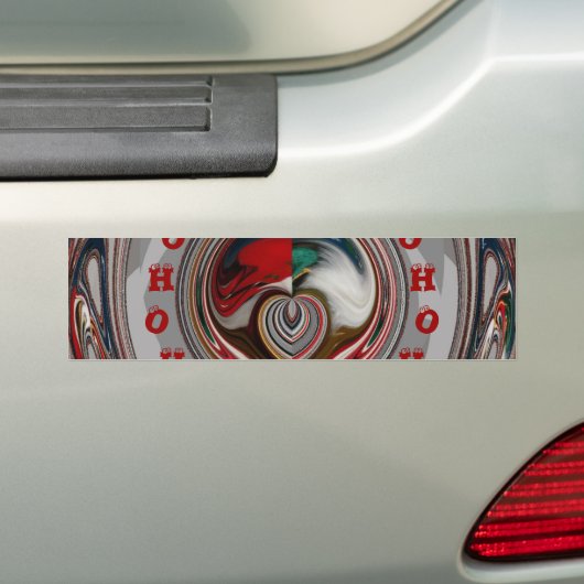 Mooie Christmas Hearts Vakantie Seizoen Kleuren Bumpersticker (Op auto)