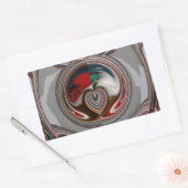 Mooie Christmas Hearts Vakantie Seizoen Kleuren Rechthoekige Sticker (Envelop)