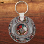 Mooie Christmas Hearts Vakantie Seizoen Kleuren Sleutelhanger (Voorkant)