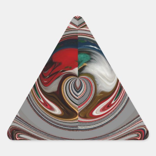 Mooie Christmas Hearts Vakantie Seizoen Kleuren Sticker (Voorkant)