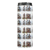 Mooie Christmas House Design Thermosbeker (Achterkant)