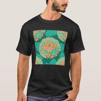 Mooie Chrysanthemum Bloem Illustratie Unieke Wo T-shirt