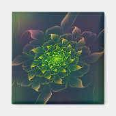 Mooie Chrysanthemum fractal groen Magneet (Voorkant)