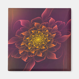 Mooie Chrysanthemum Fractal Paarse Magneet