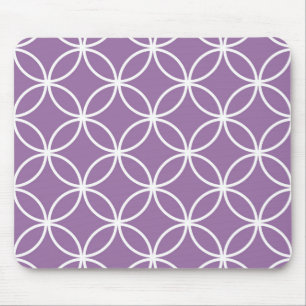 Mooie Cirkels Geometrisch Patroon Lavendel Paars Muismat