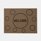 Mooie cirkels op bruin deurmat (Voorkant)