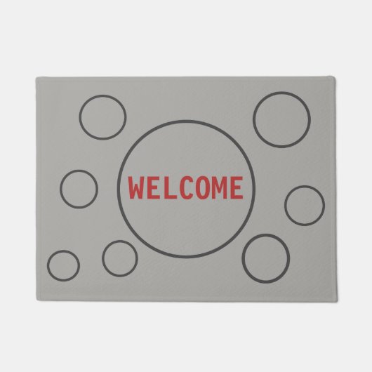 Mooie cirkels op Light Silver Grey Deurmat (Voorkant)