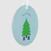 Mooie cirkelvormgeving met kerstboom ornament (voorkant)